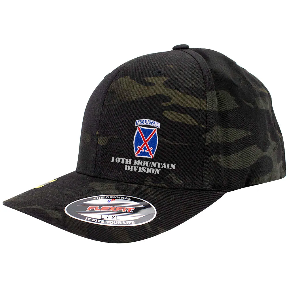 10th Mountain Division FlexFit Caps - Multicam