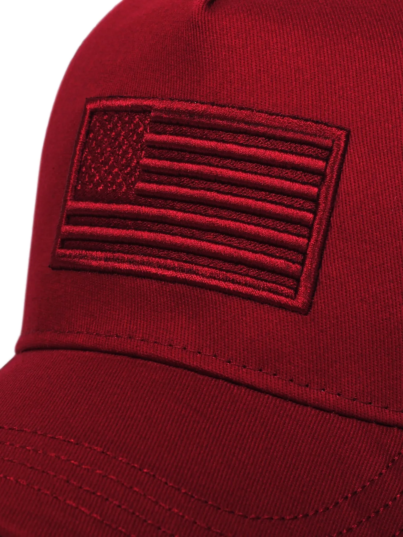 1pc Men American Flag Embroidery Baseball Mesh Cap, Outdoor Adjustable Sunscreen Casual Hat Suitable For Spring/Summer Travel And Beach Vacation