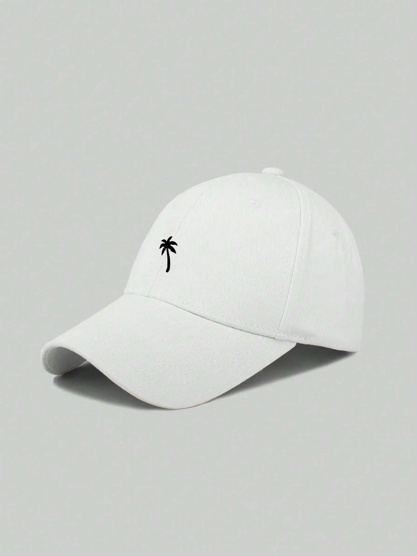 1pc Men's Adjustable Coconut Tree Printed Baseball Cap, Casual & Simple, Suitable For Daily Wear