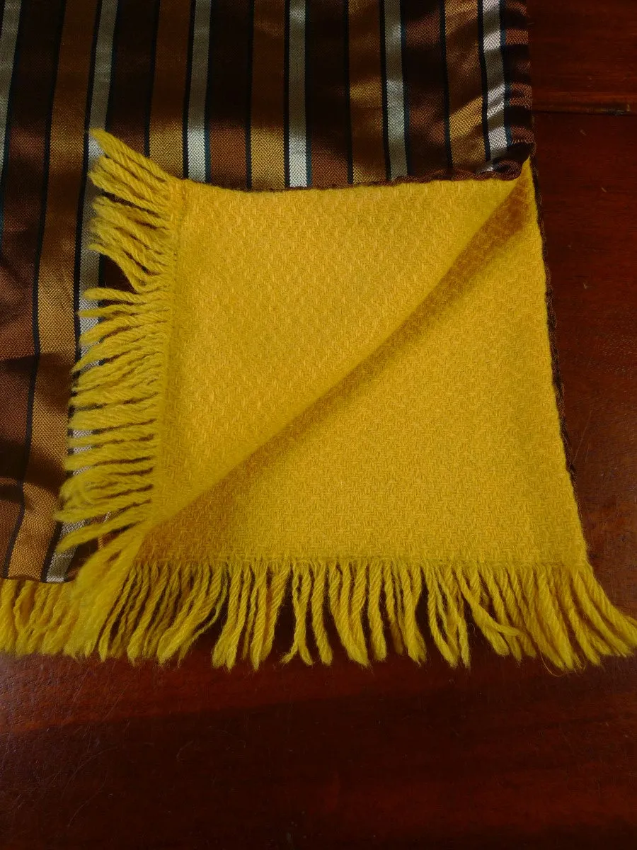 24/0149 IMMACULATE sammy brown / gold  tricel & wool SCARF