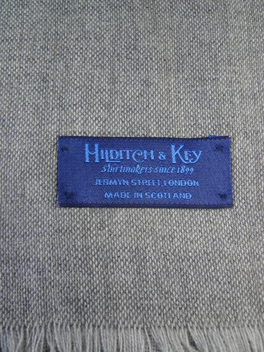 24/0341 immaculate hilditch & key large grey lightweight cashmere mix scarf