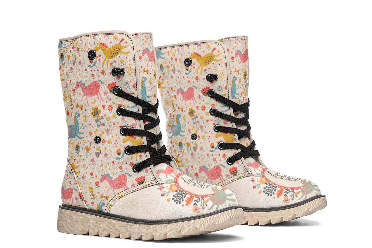 Adorable Horse Polar Vibe Boots