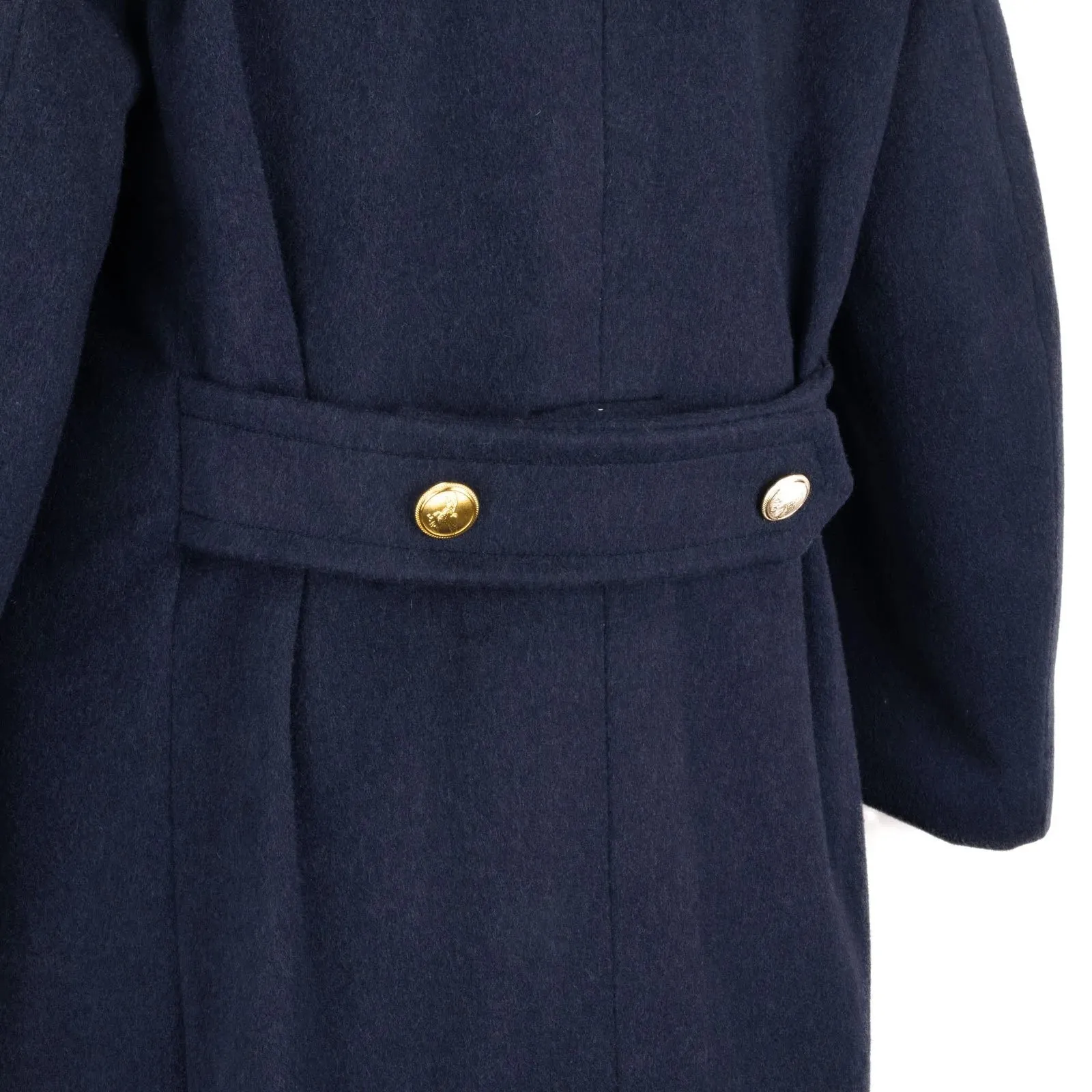 Premium Aeronautica Militare Mens Wool Blue Overcoat - Elegant Officers Coat for Timeless Style