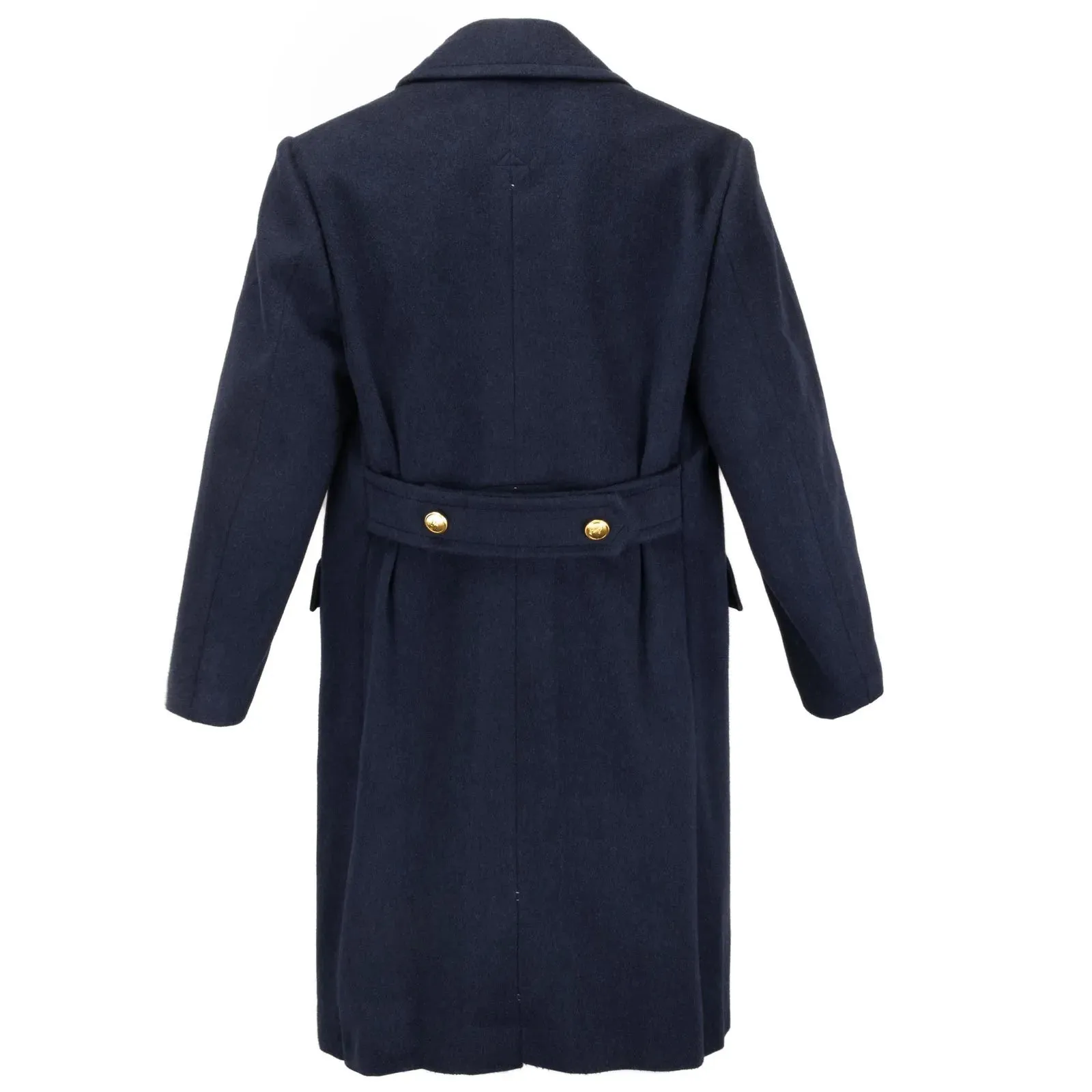 Premium Aeronautica Militare Mens Wool Blue Overcoat - Elegant Officers Coat for Timeless Style