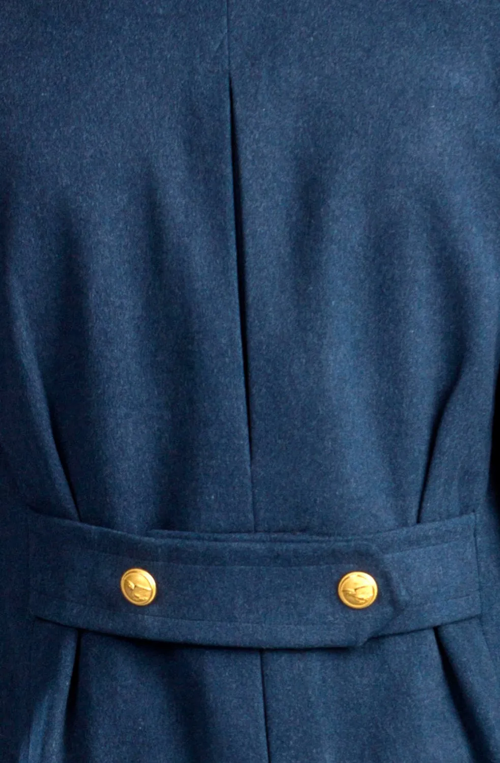 Premium Aeronautica Militare Mens Wool Blue Overcoat - Elegant Officers Coat for Timeless Style