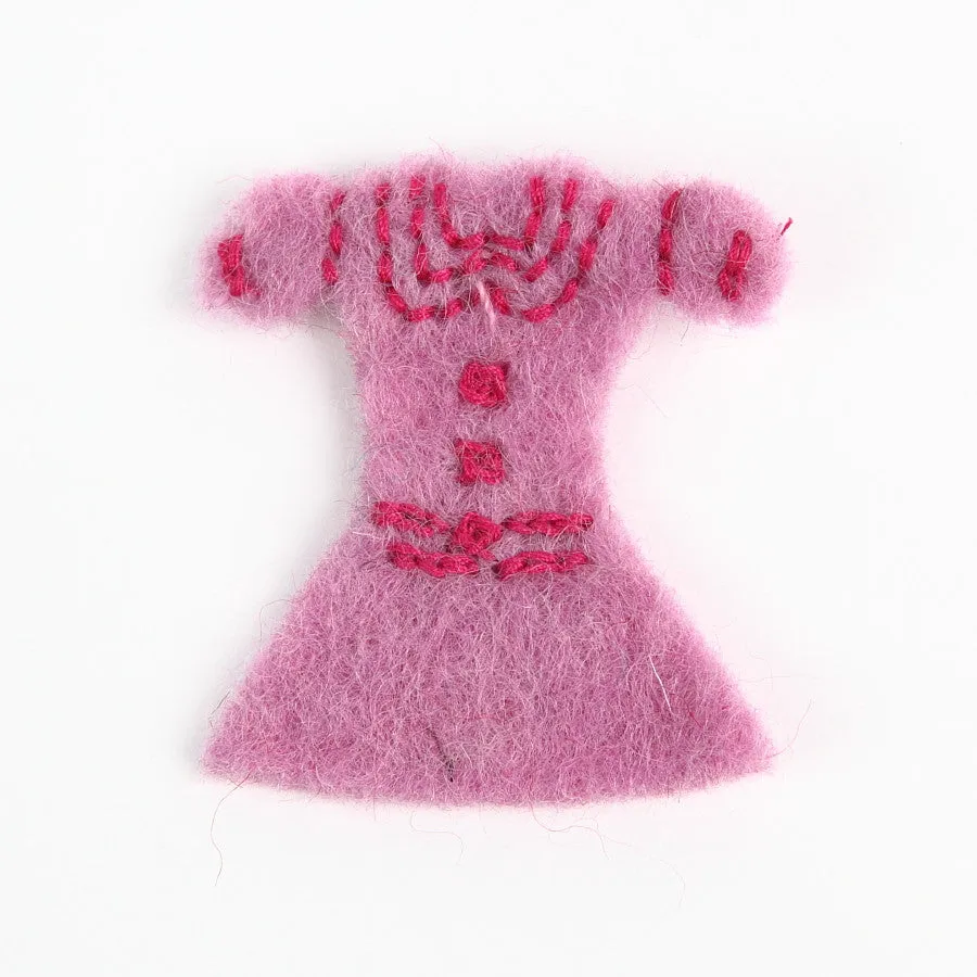 Amica Little Pink Felt Dress Brooch