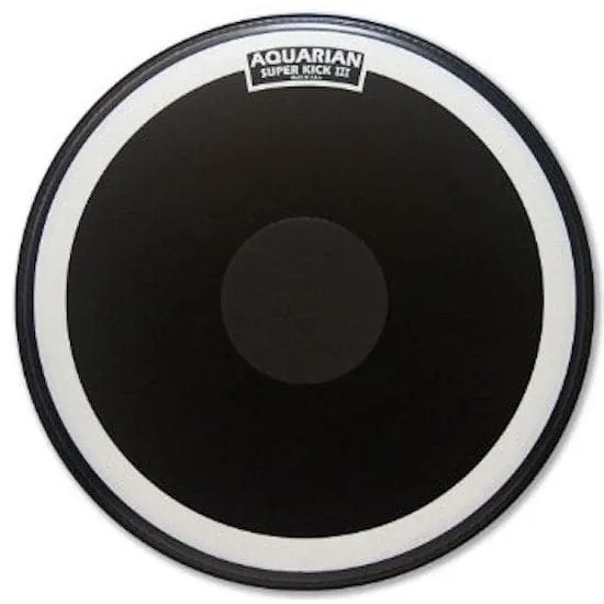 Aquarian Super Kick III Bass Drum Head w/Power Dot 20" Black