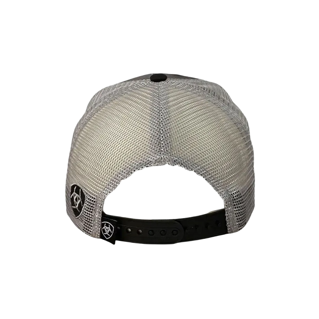 Ariat M&F Grey White Mesh Embroidered Logo Baseball Cap