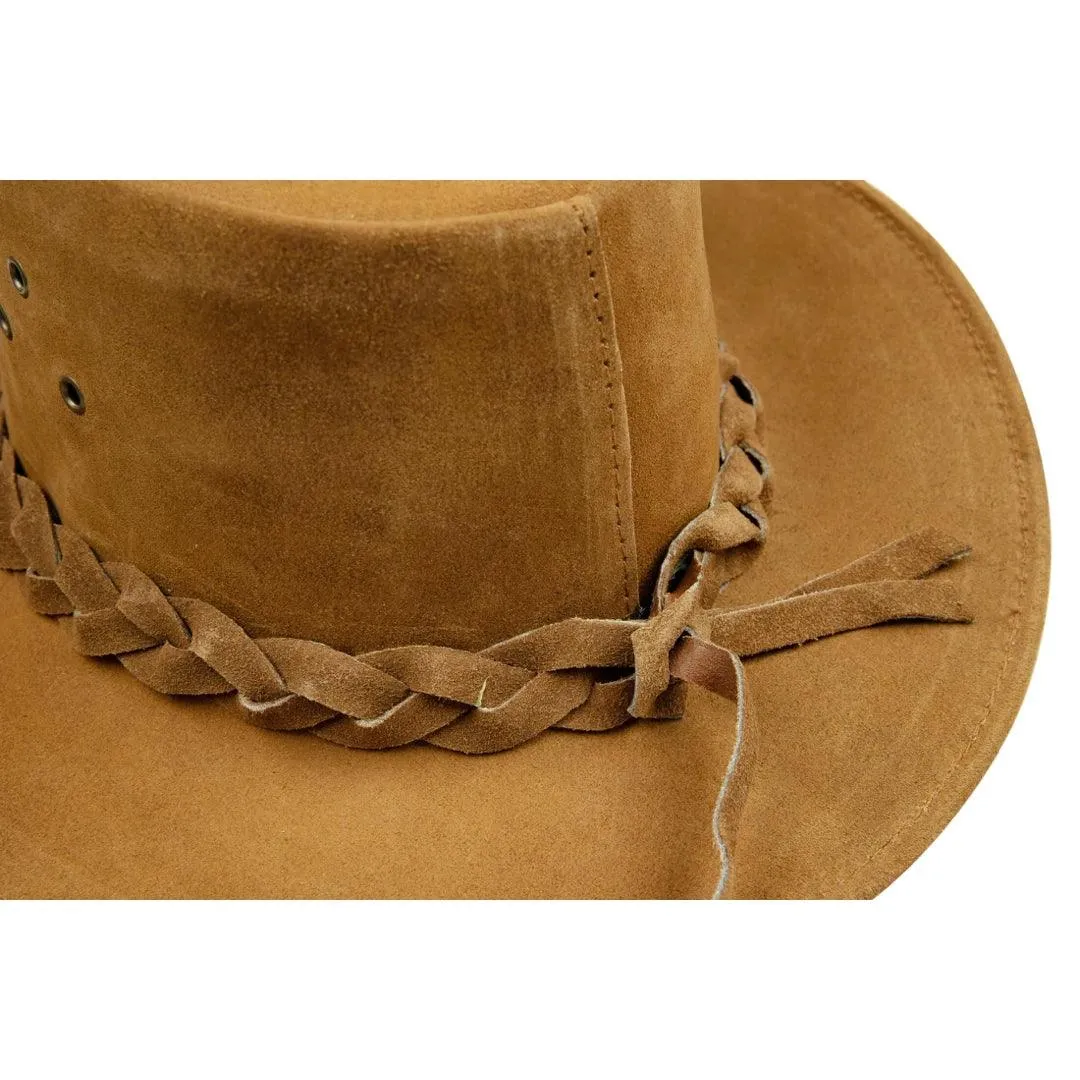 Australian Unisex Western Cowboy Hat Real Suede Outback Riding Dancing Classic