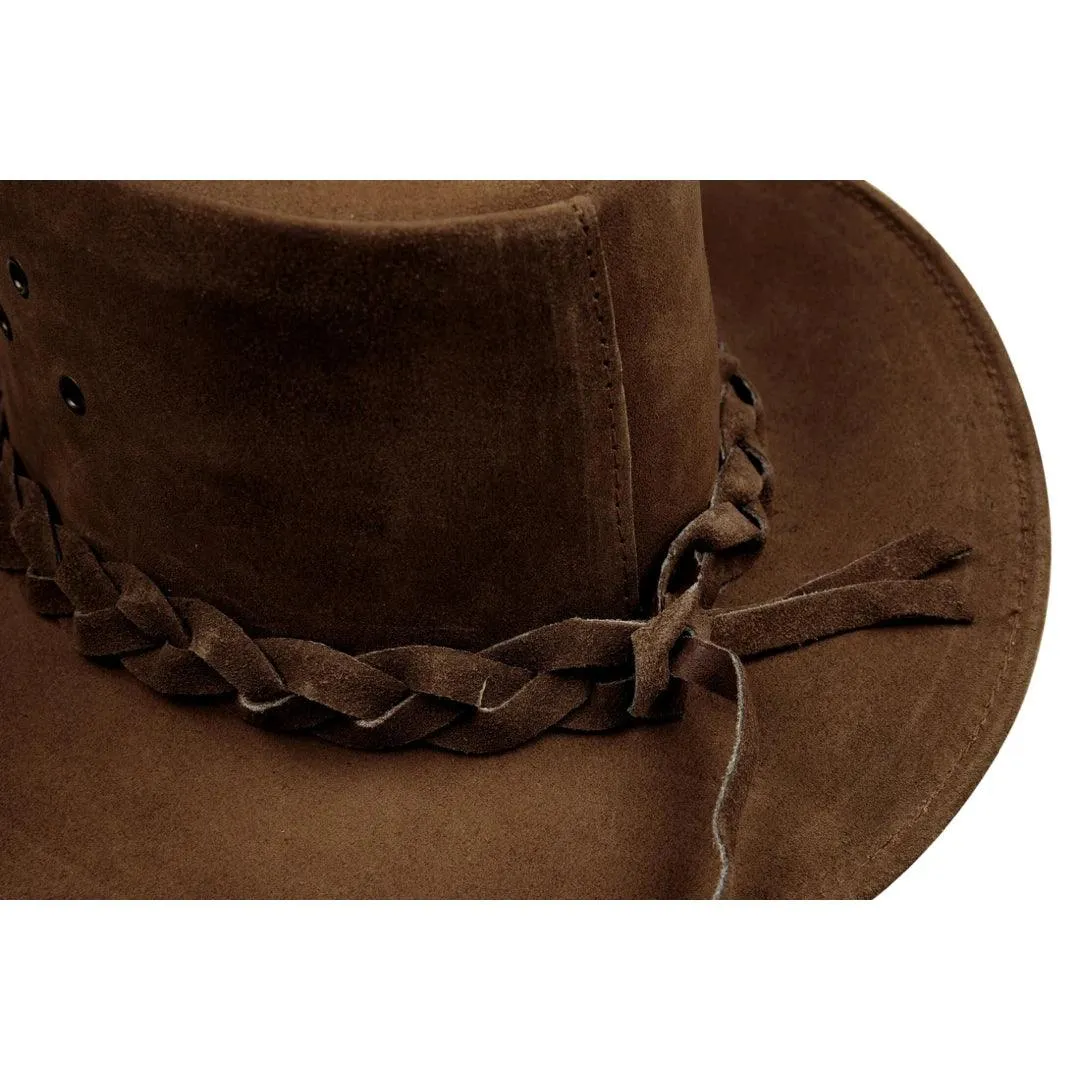 Australian Unisex Western Cowboy Hat Real Suede Outback Riding Dancing Classic