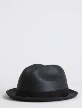 Bailey Wicket Straw Triby Hat - Black