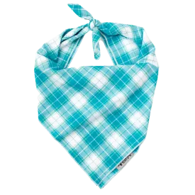 Bandana | Turquoise & White Madras Plaid