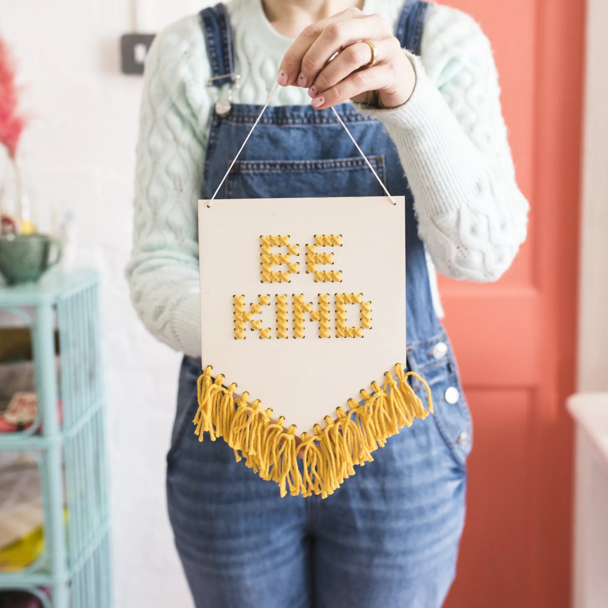 Be Kind Tasseled Embroidery Kit