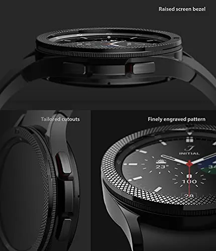 Bezel Styling Compatible with Samsung Galaxy Watch 4 Classic 46mm - Black [46-41]