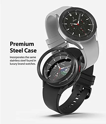 Bezel Styling Compatible with Samsung Galaxy Watch 4 Classic 46mm - Black [46-41]