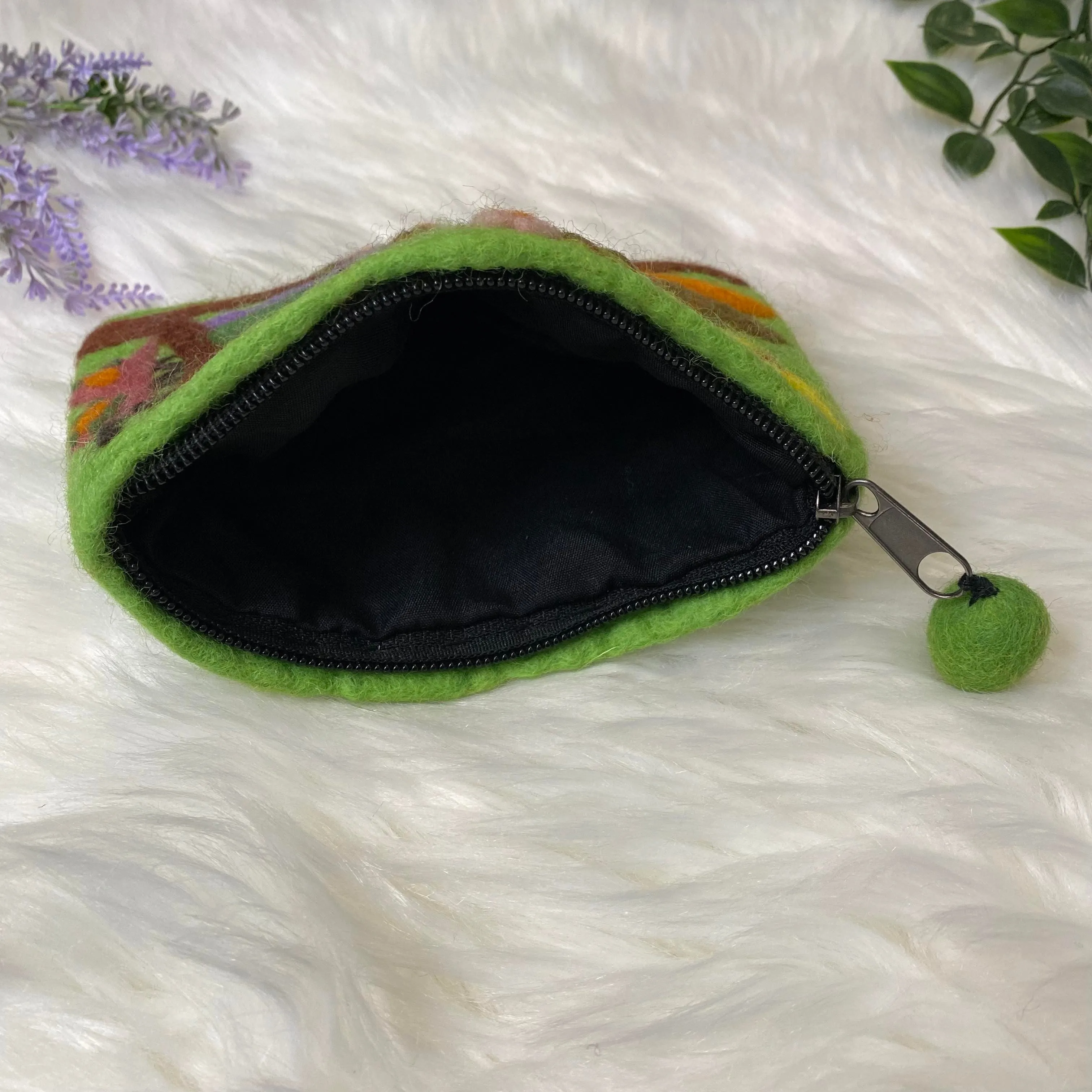 Bird Theme Handmade Felt Pouch