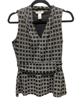 Black & Brown Top Sleeveless White House Black Market, Size Xs