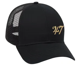 Black Mesh Back Hat