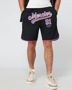 Black Purple Emerson Baseball Shorts