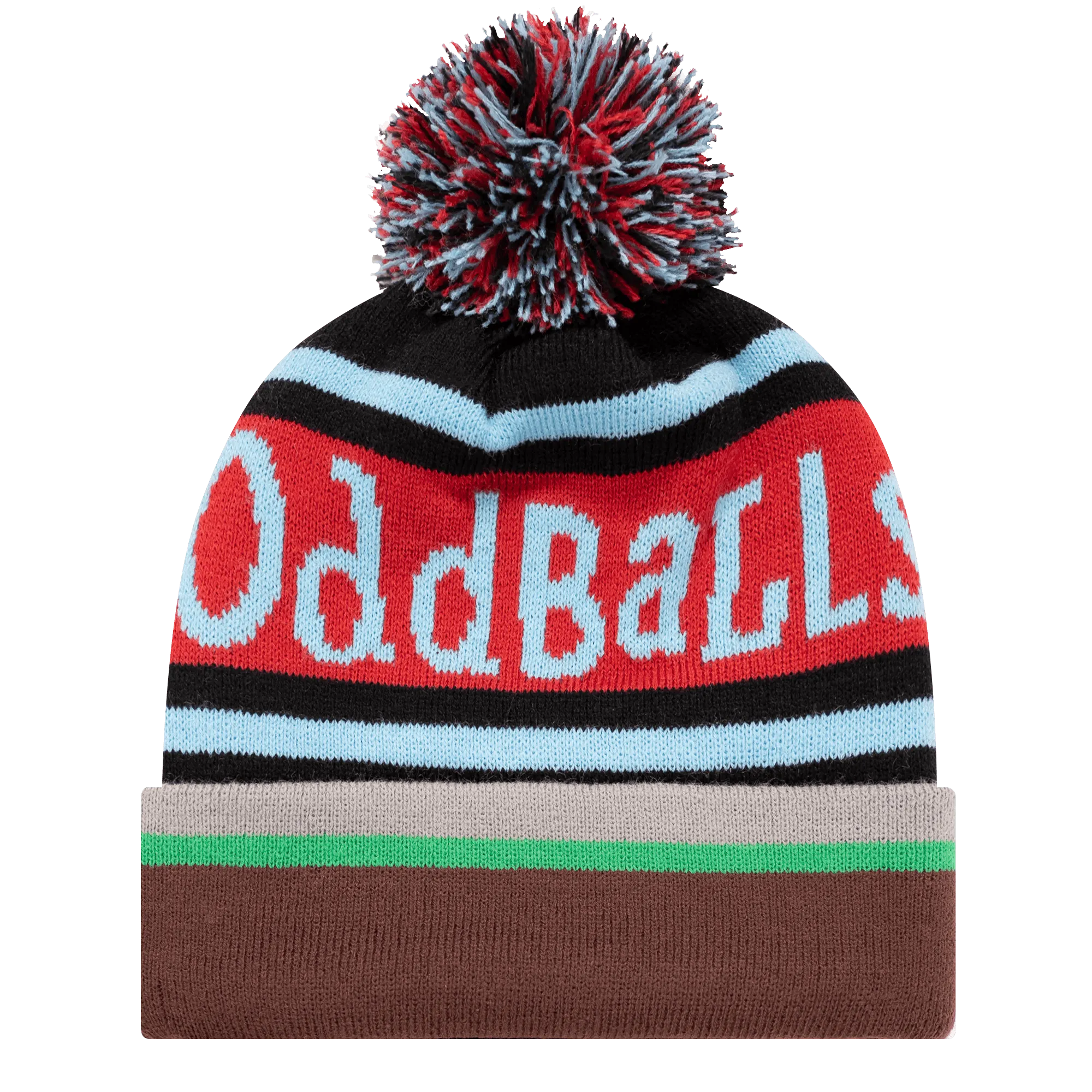 Black | Red | Sky | Grey | Brown - Bobble Hat