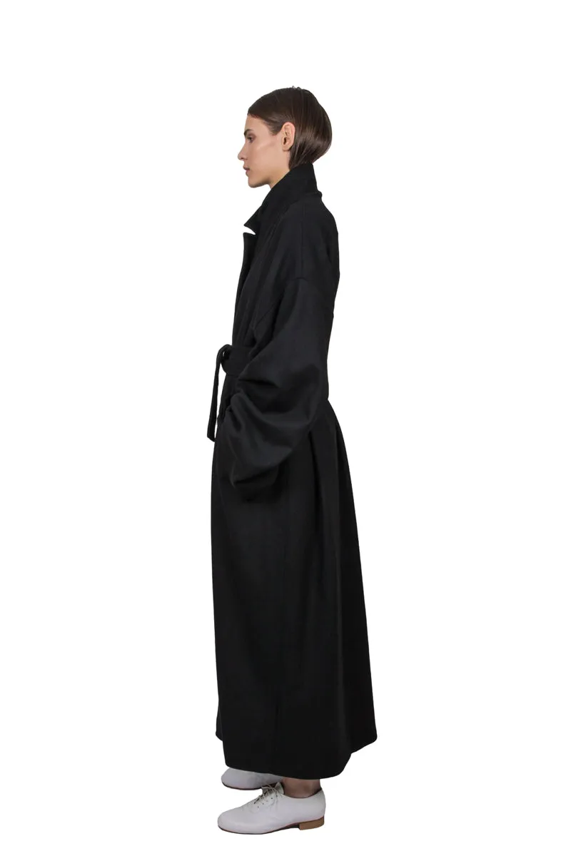 Black Wool Overcoat