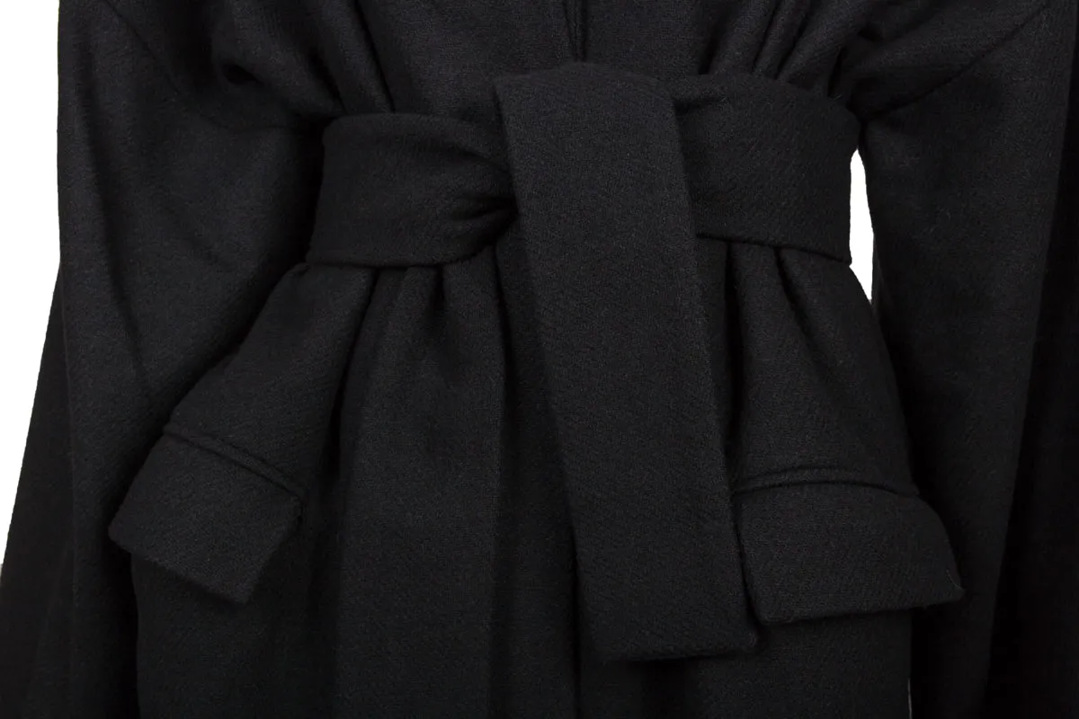 Black Wool Overcoat