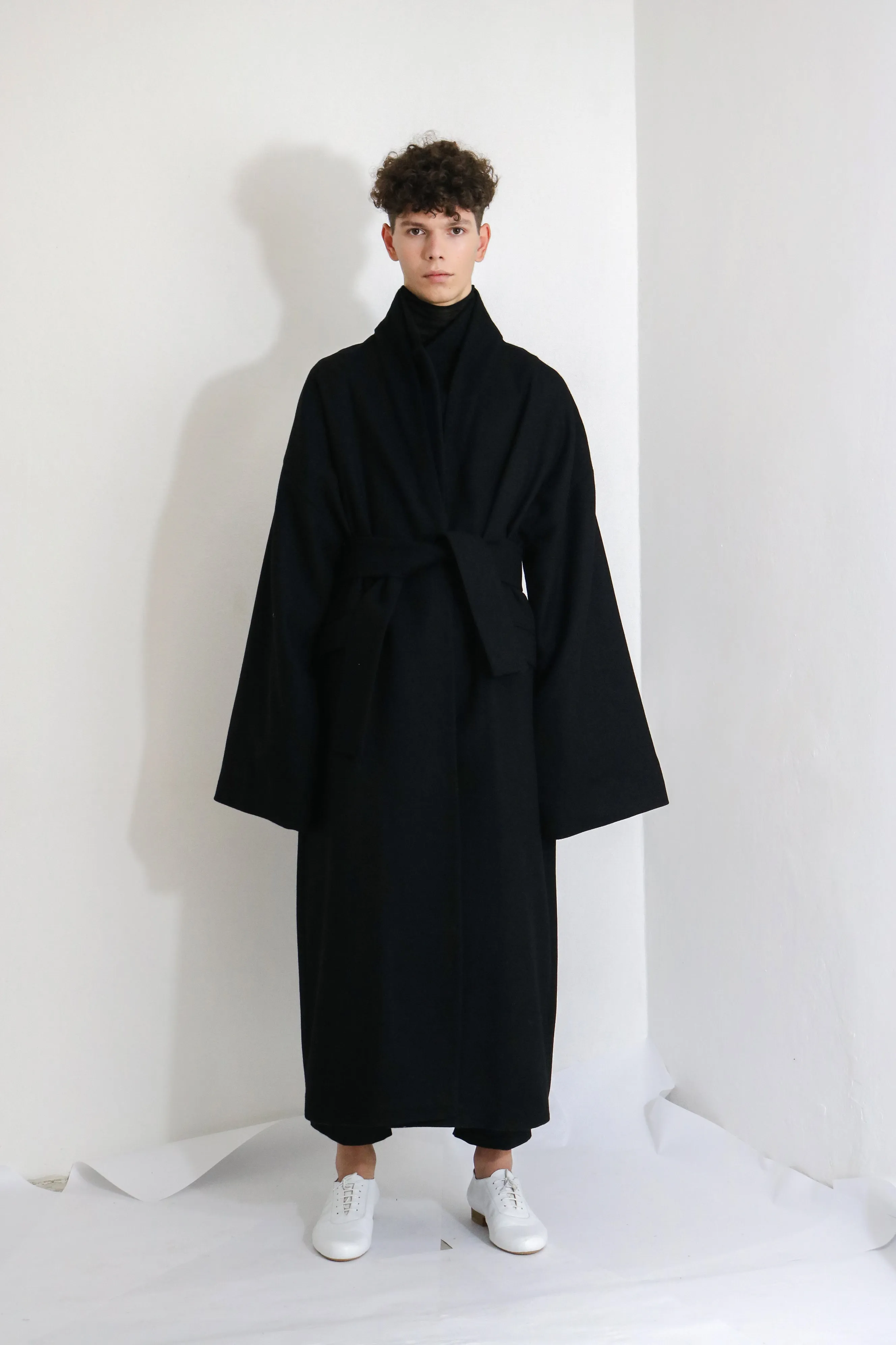 Black Wool Overcoat