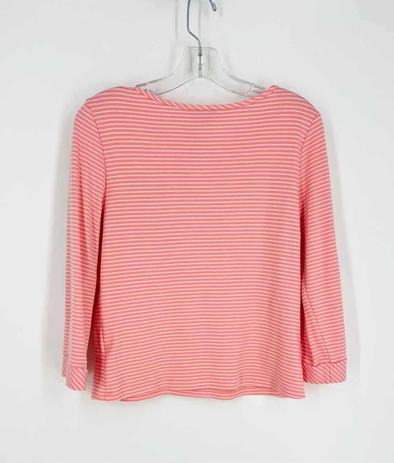 Brooks Brothers Size XL Pink/White Stripe Tops Top-3/4 Sleeve