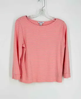 Brooks Brothers Size XL Pink/White Stripe Tops Top-3/4 Sleeve