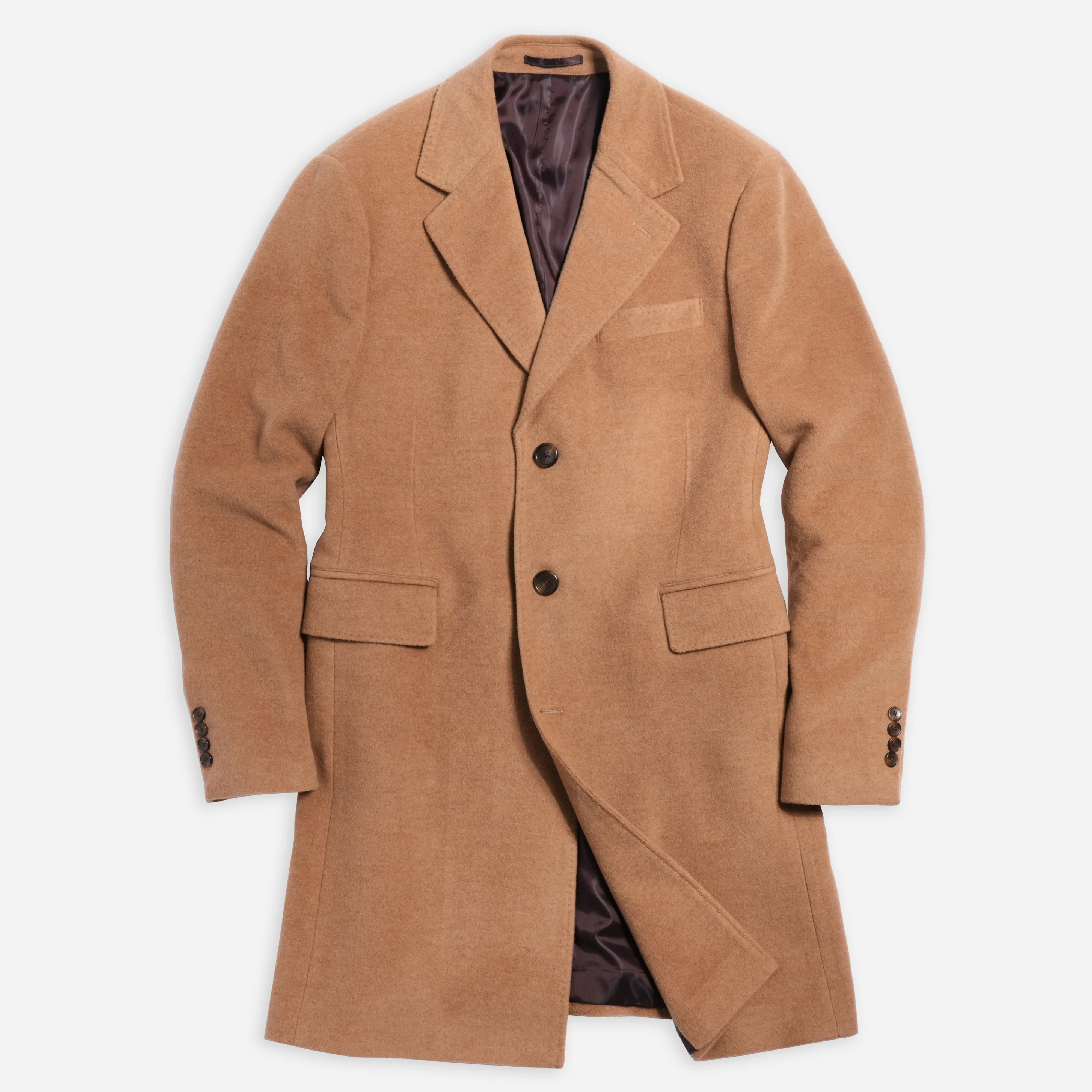 Camel Hair Wool Overcoat