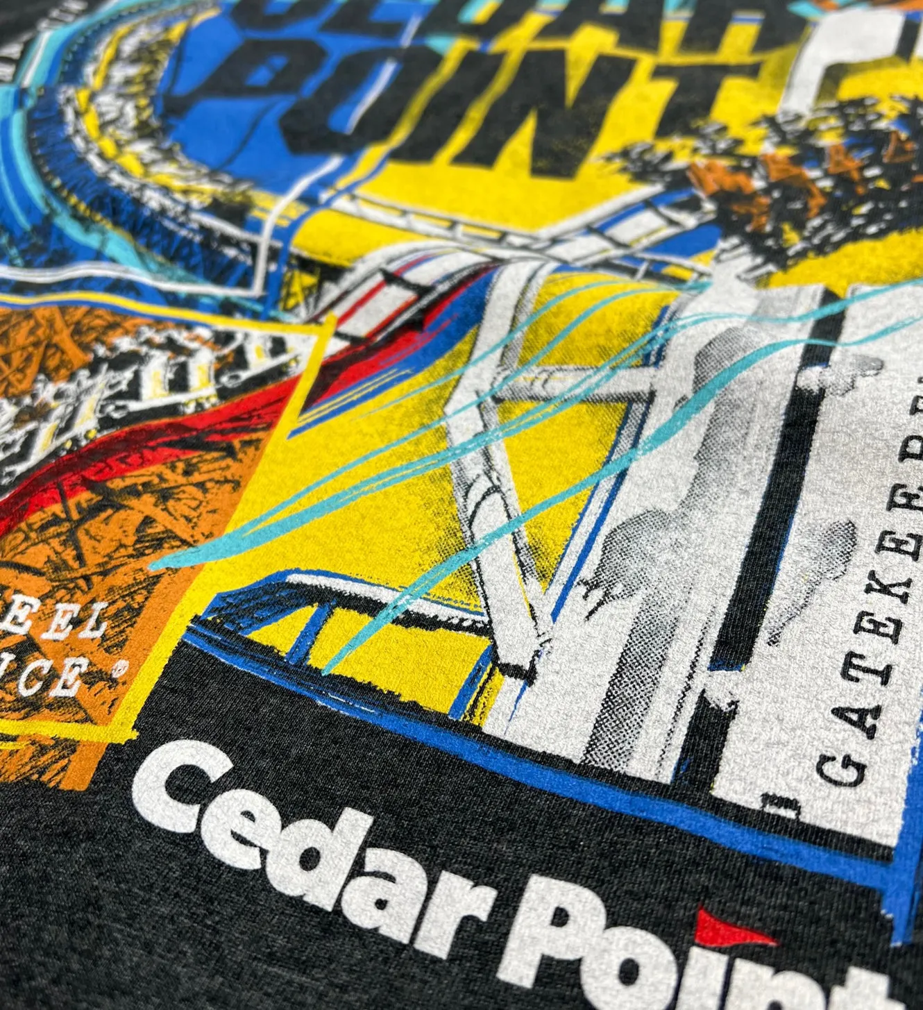 Cedar Point Coaster Collage T shirt