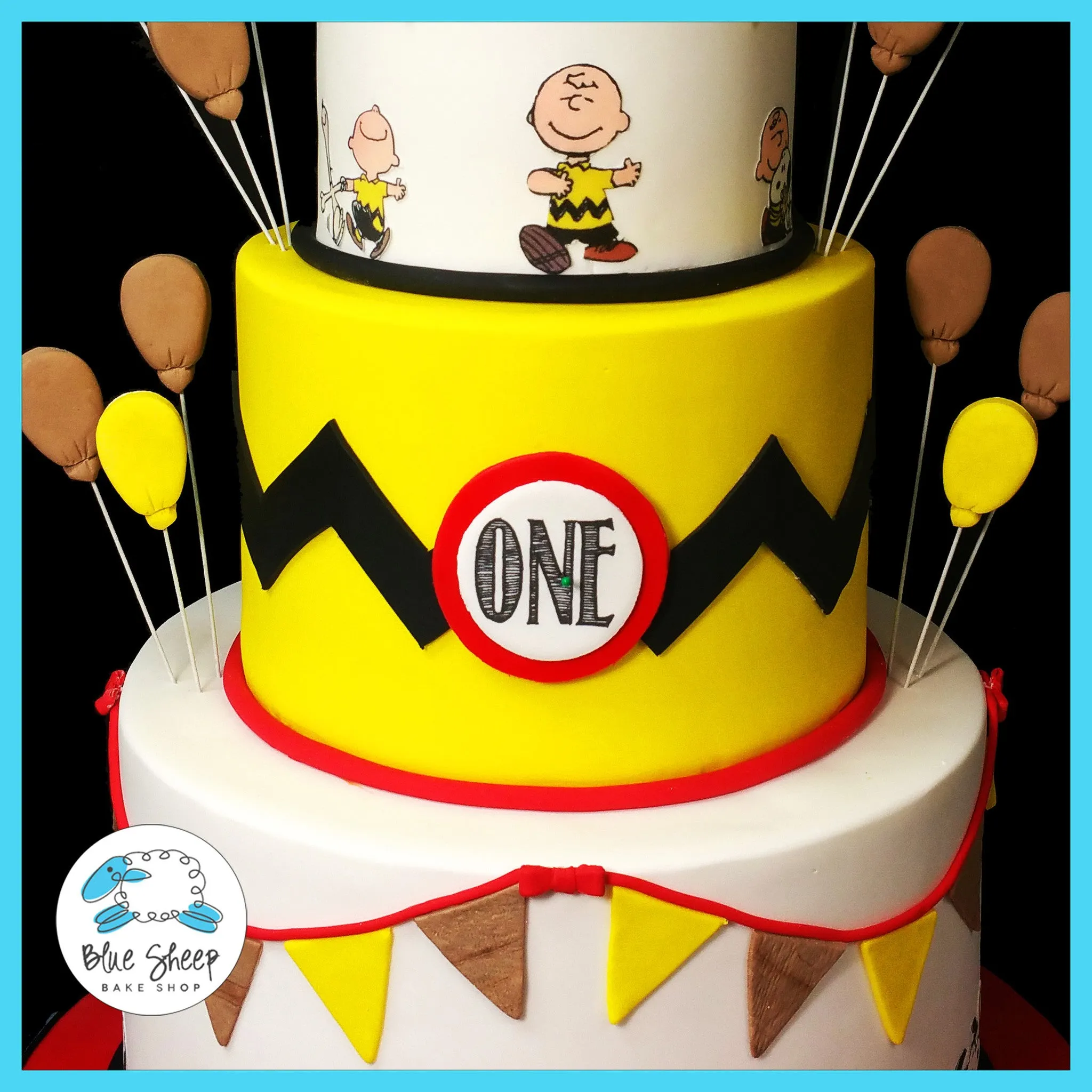 Charlie Brown and Snoopy 1st Birthday Cake NJ