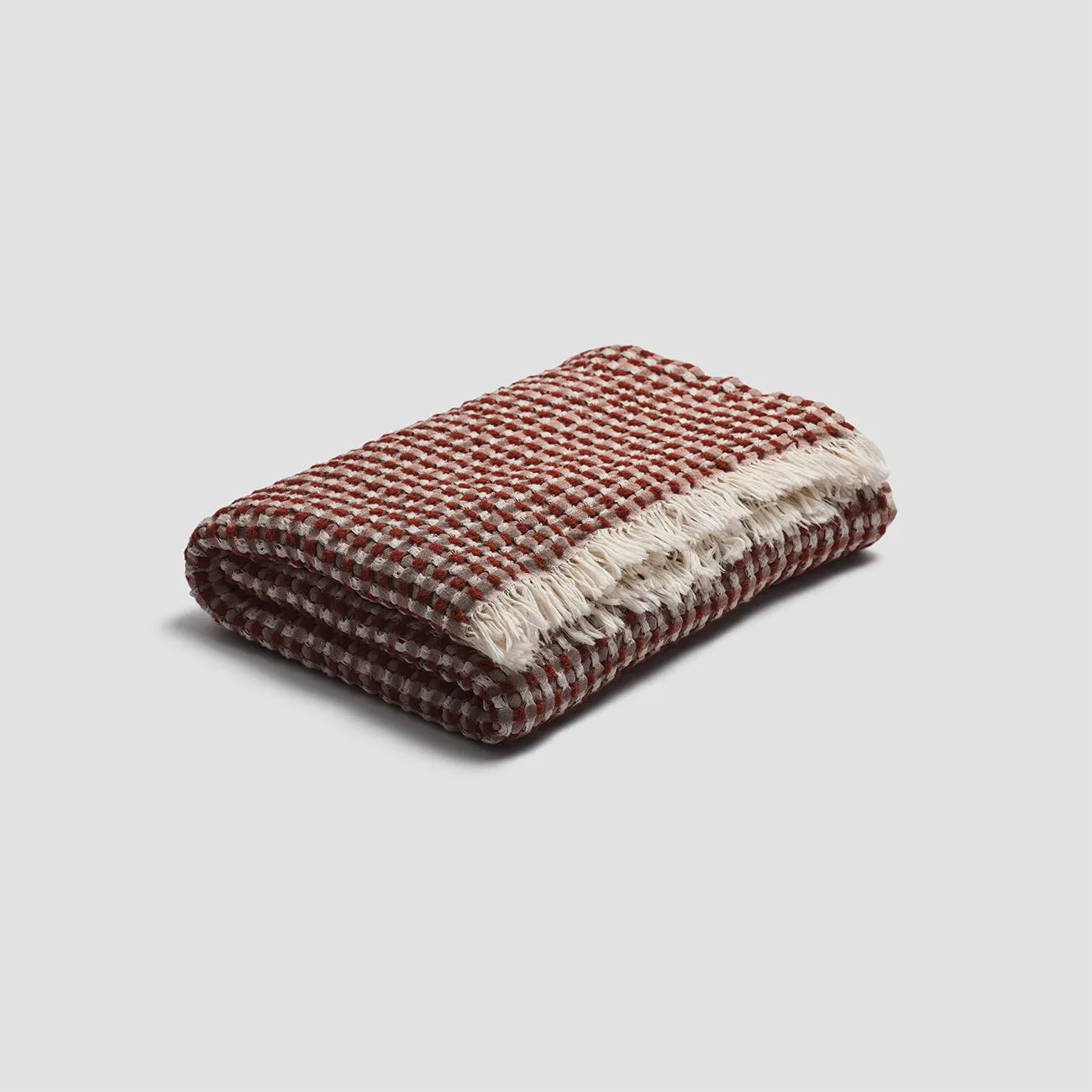 Cinnamon Textured Waffle Throw