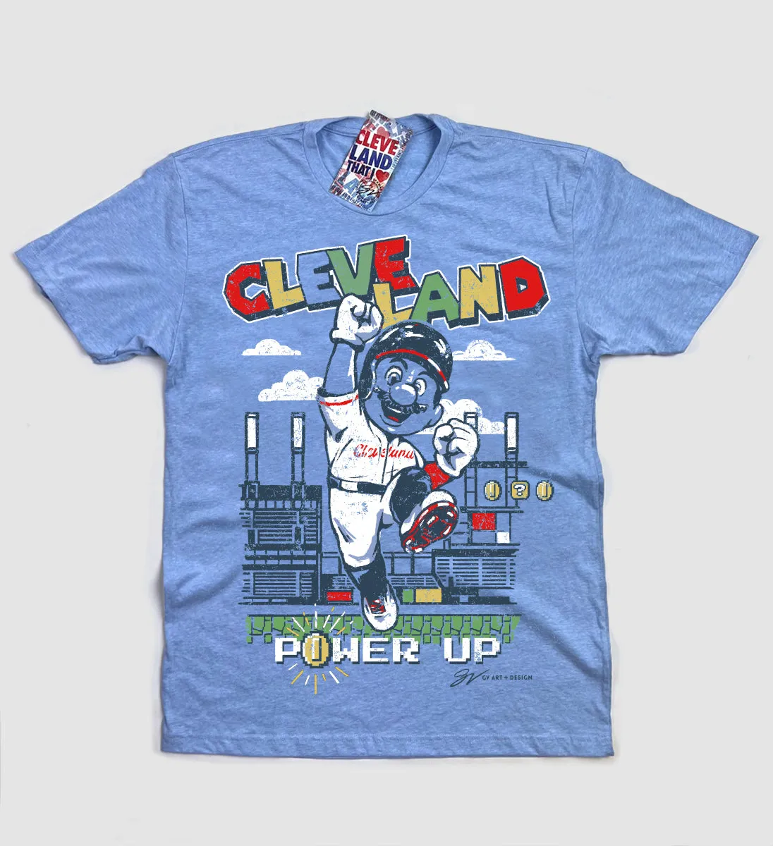 Cleveland Baseball Power-Up Tshirt