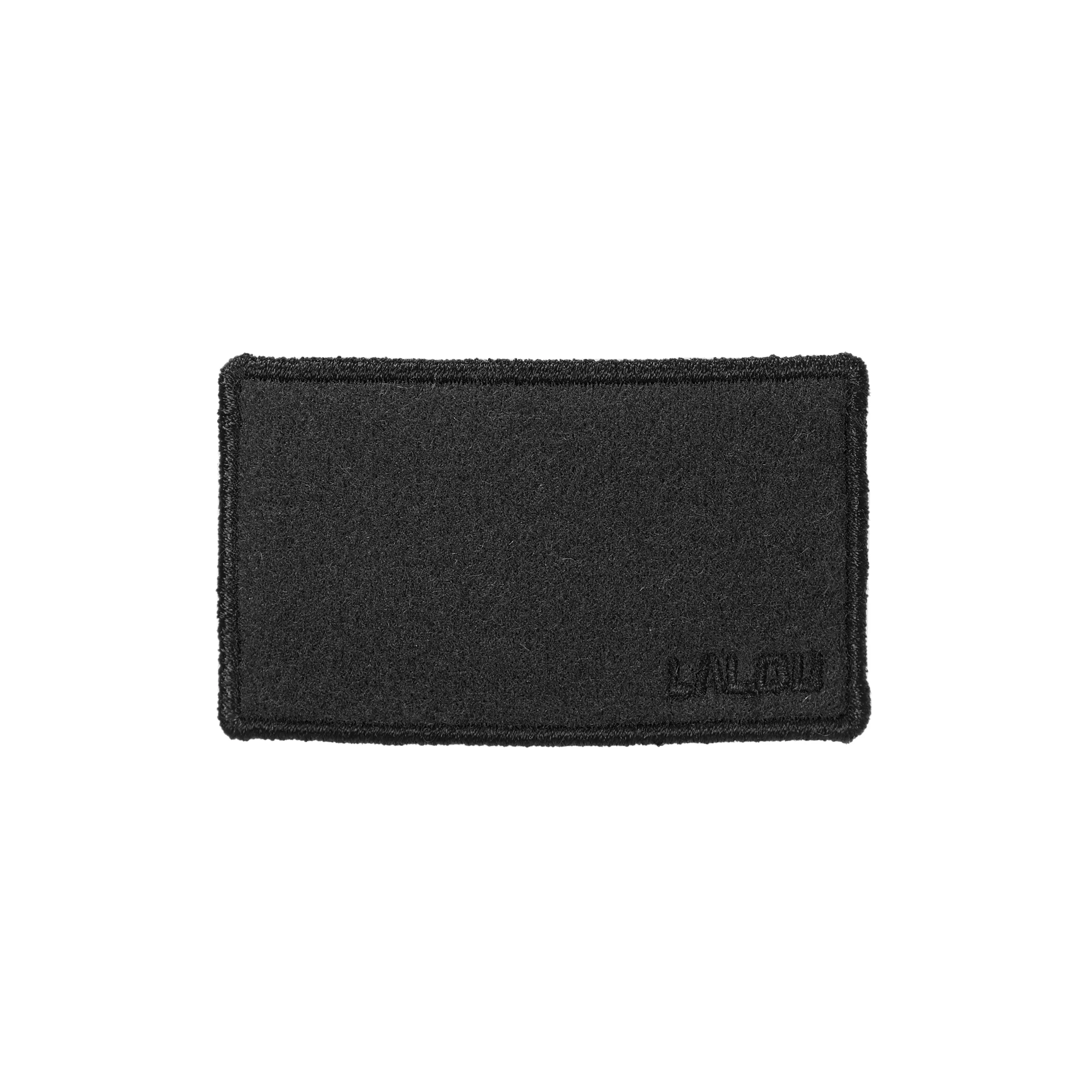 clip big rectangle felt embroidered - black