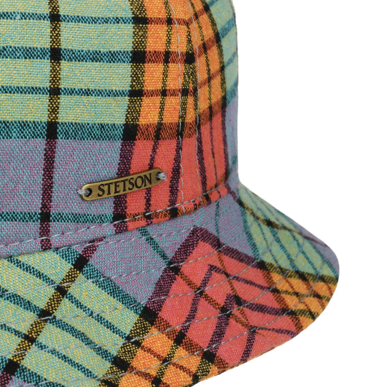 Colour Check Bucket Cloth Hat by Stetson