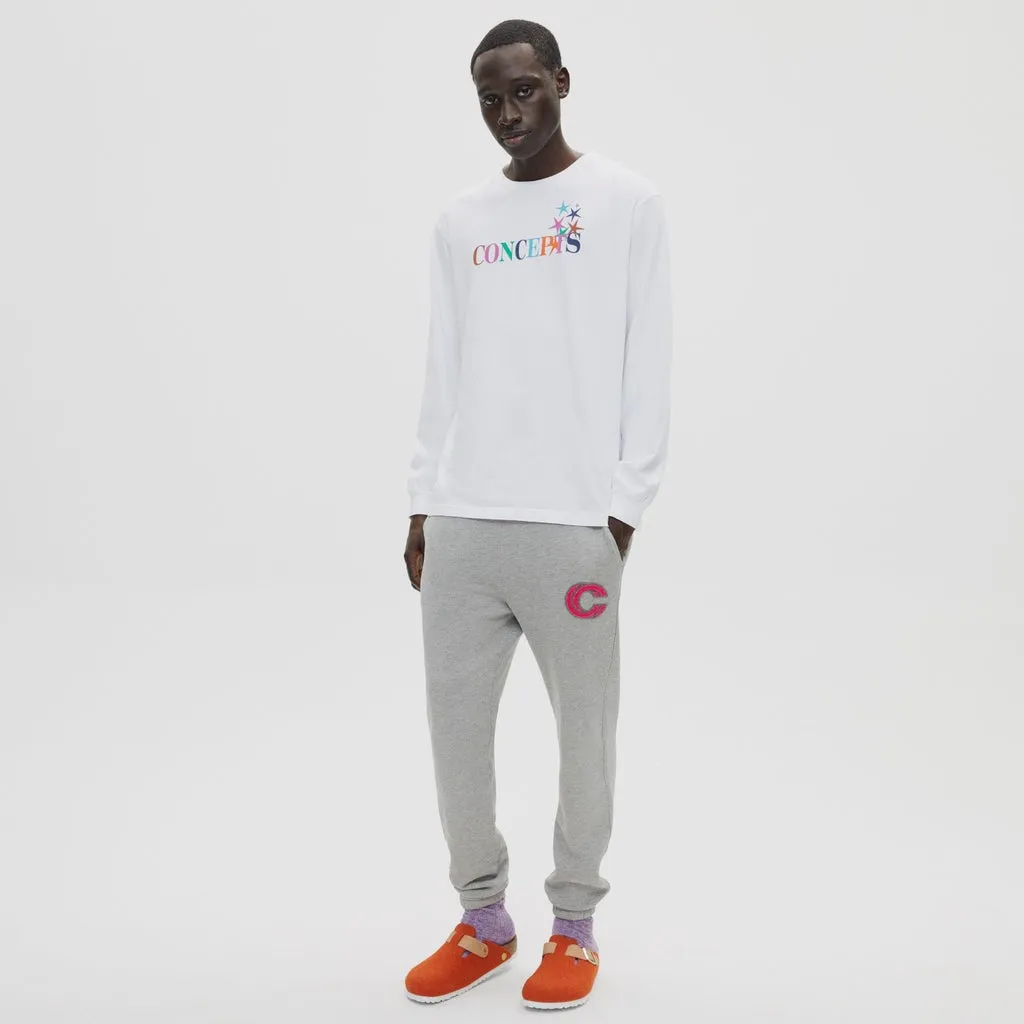 Concepts Felt Logo Sweatpant (Heather Grey)