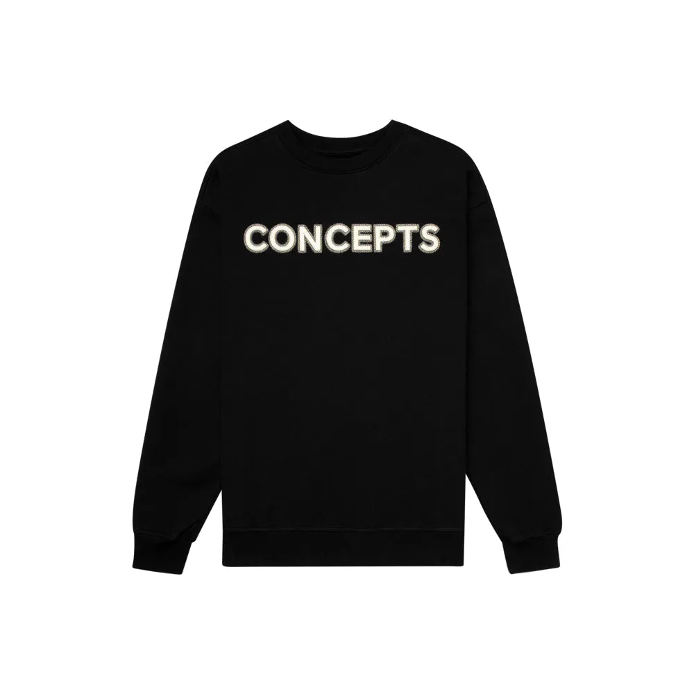 Concepts Jubilee Felt Crewneck (Black)