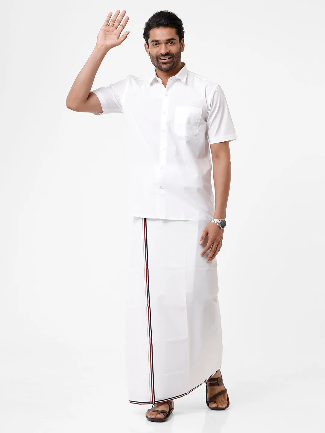 Cotton Political Dhoti - MLA COTTON ADMK