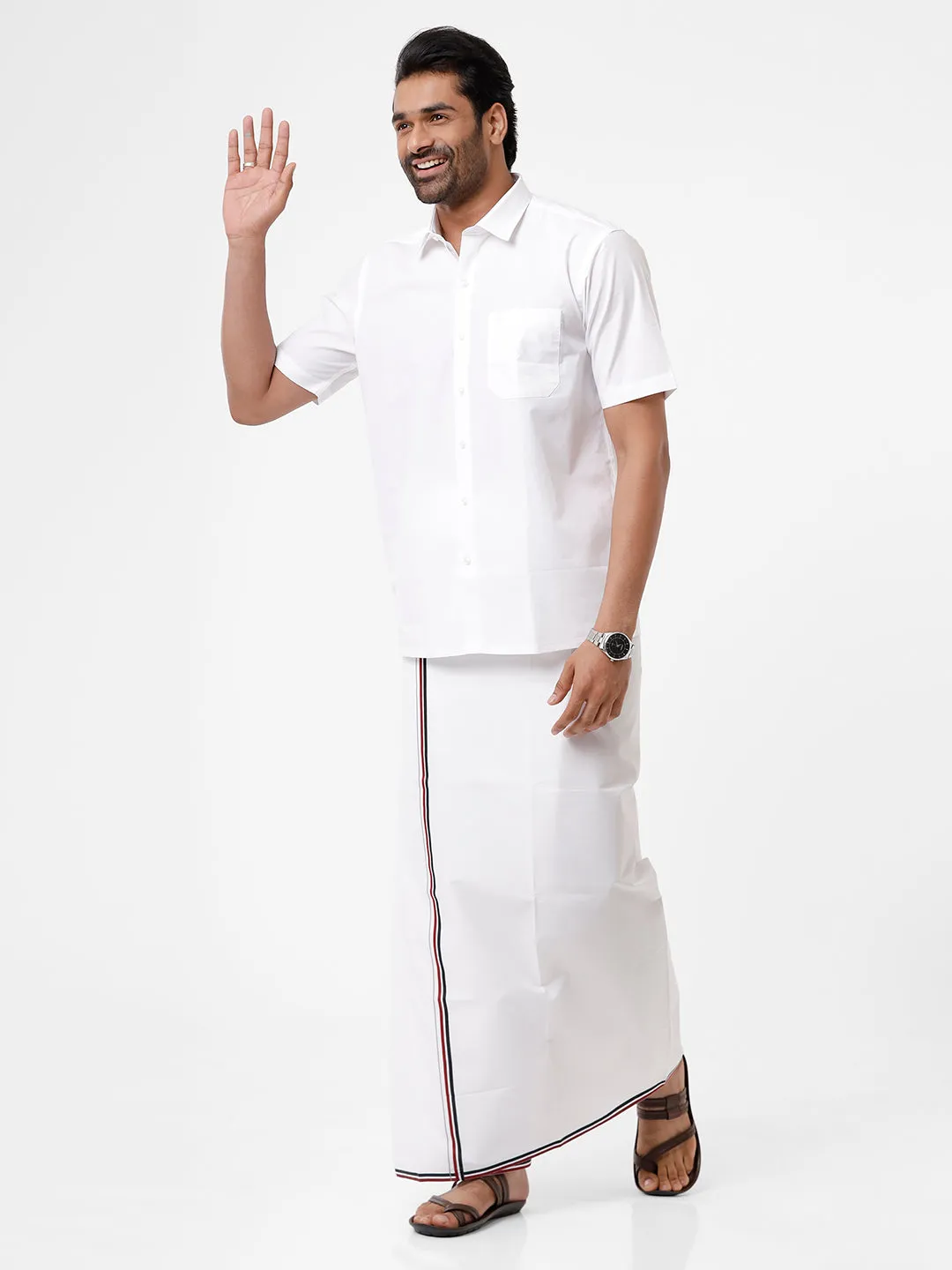 Cotton Political Dhoti - MLA COTTON ADMK