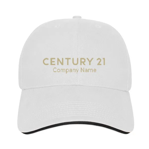 Cotton Sandwich Peak Embroidered Cap - Your Name/Logo