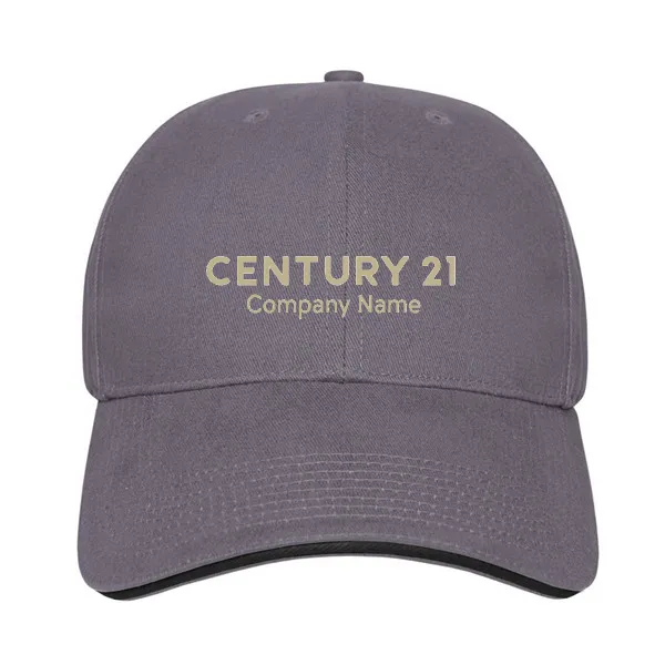 Cotton Sandwich Peak Embroidered Cap - Your Name/Logo