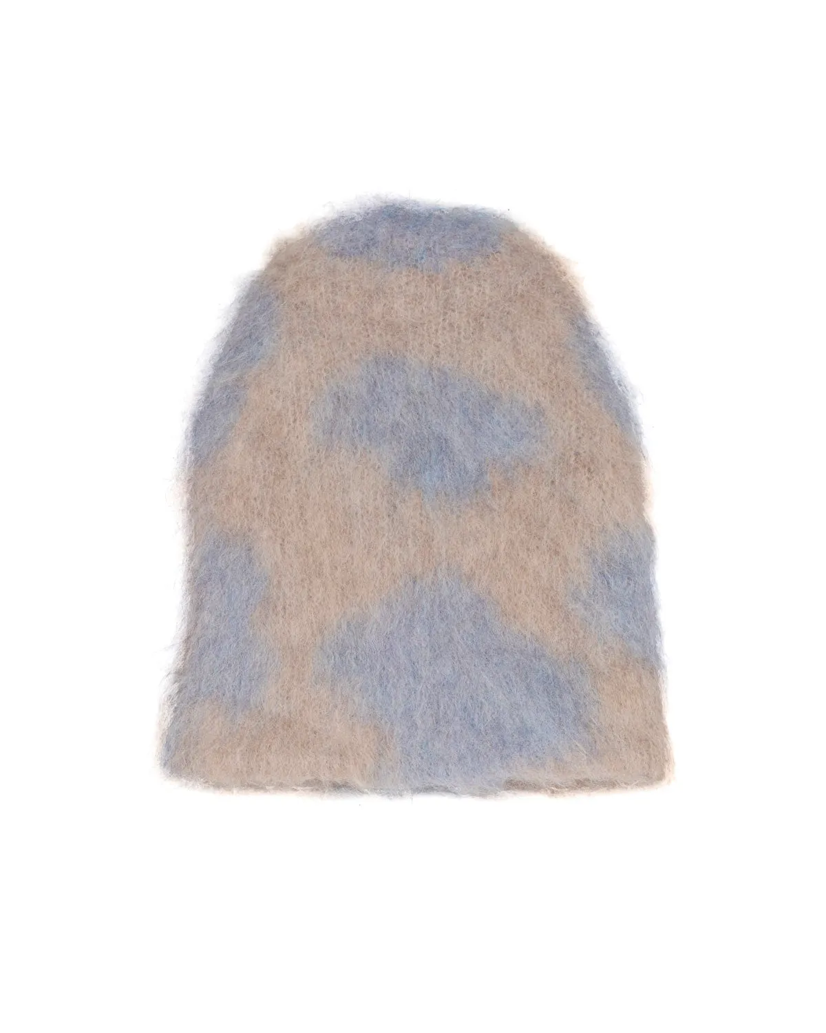 Cow Print Beanie - Sky Blue