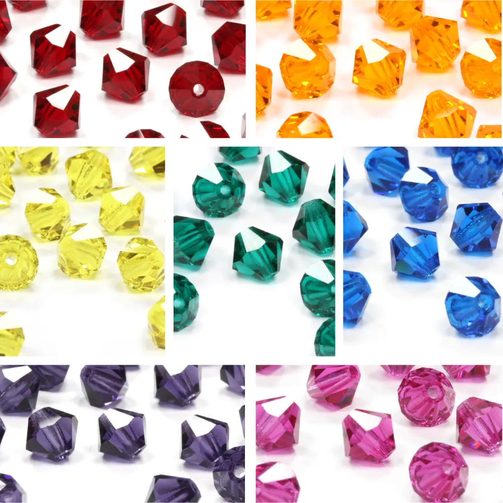 Crystal 5mm Bicone Rainbow Bundle - Pack of 7