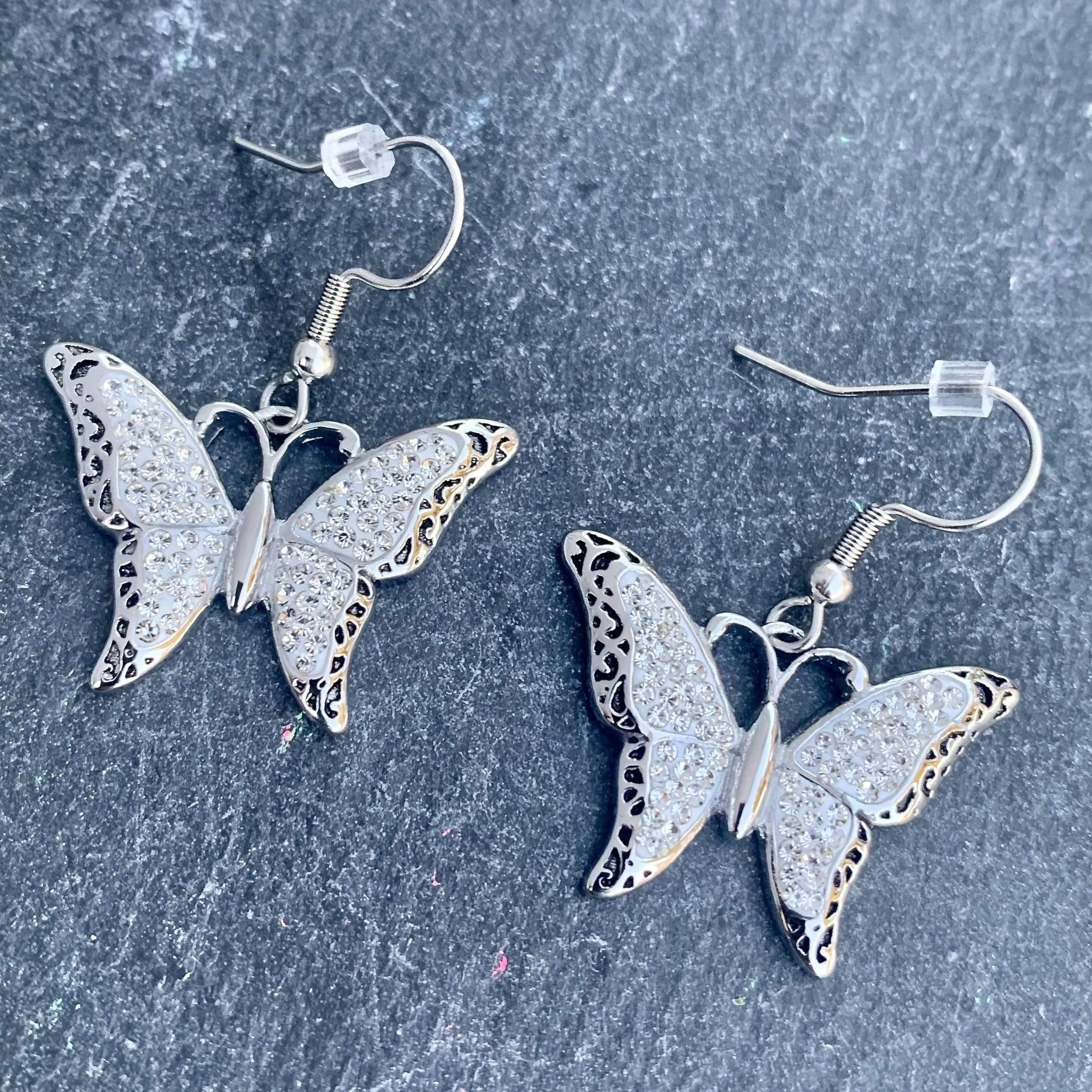 Crystal Butterfly Earrings -  SK2581E