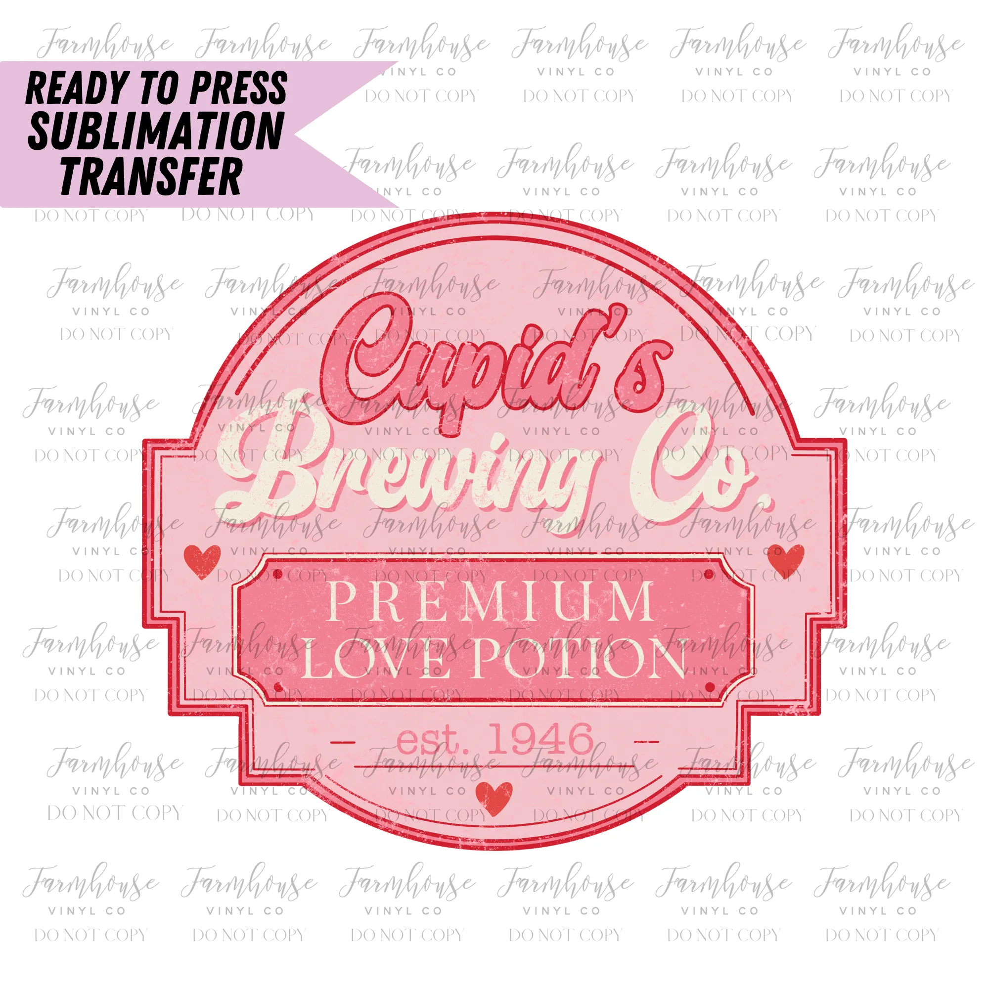 Cupids Brewing Co Ready To Press Sublimation Transfer