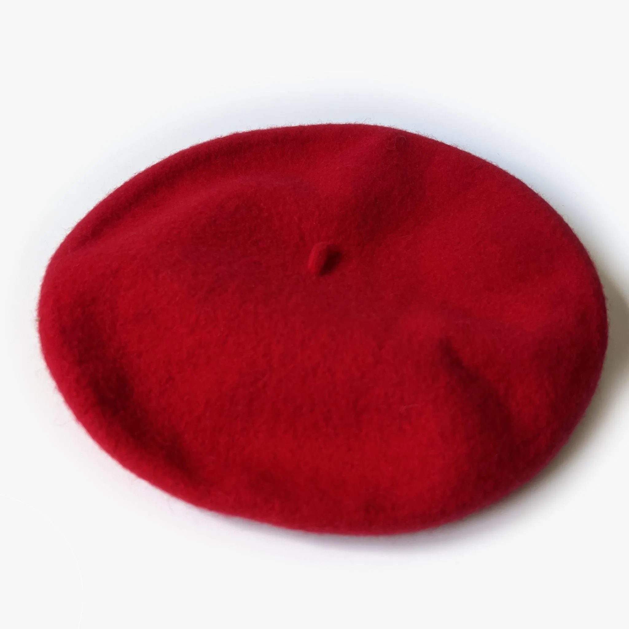 Danielle Satin Lined Beret - Bright Red