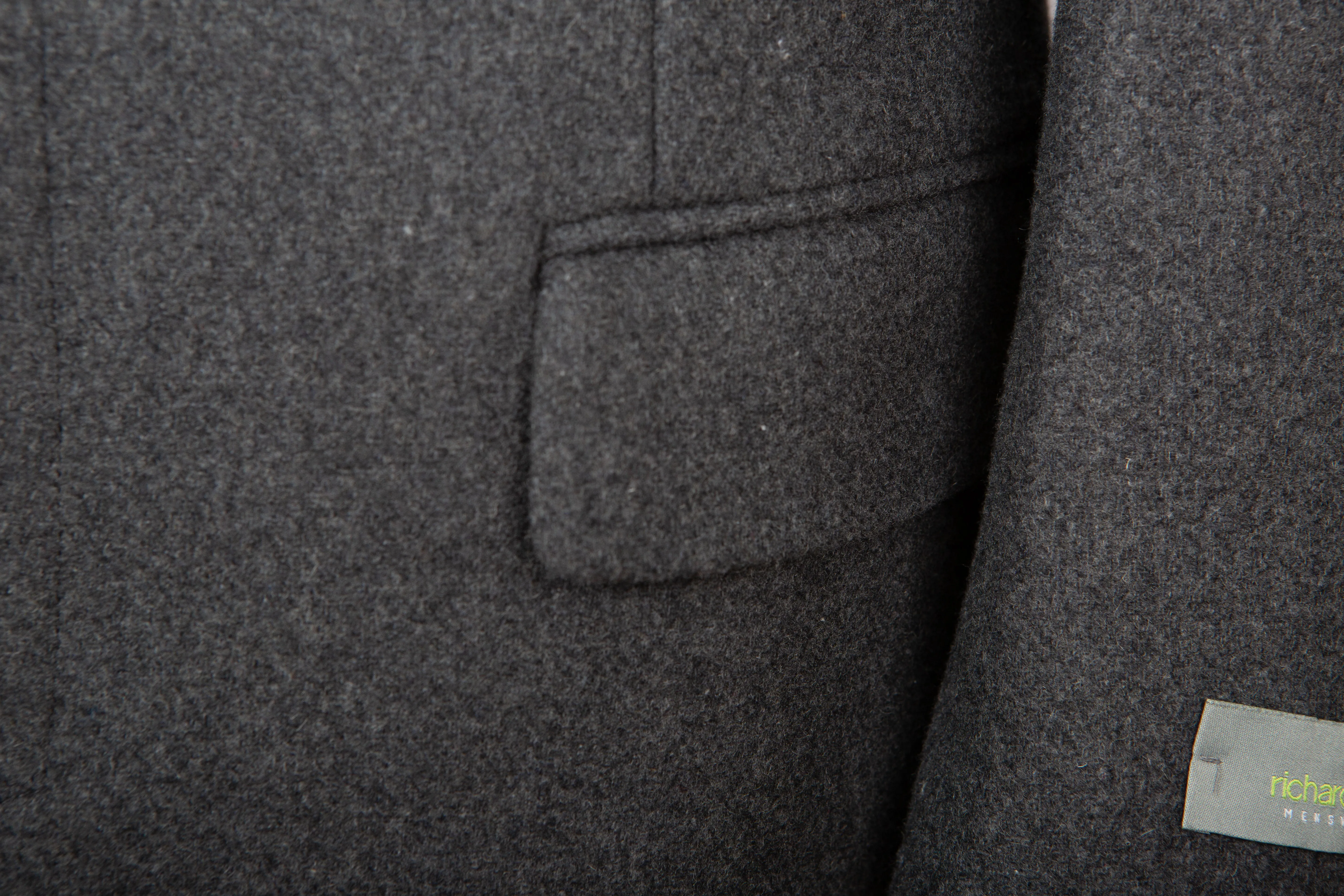 Dark Grey Overcoat Covert Coat Formal Charcoal - Brand New