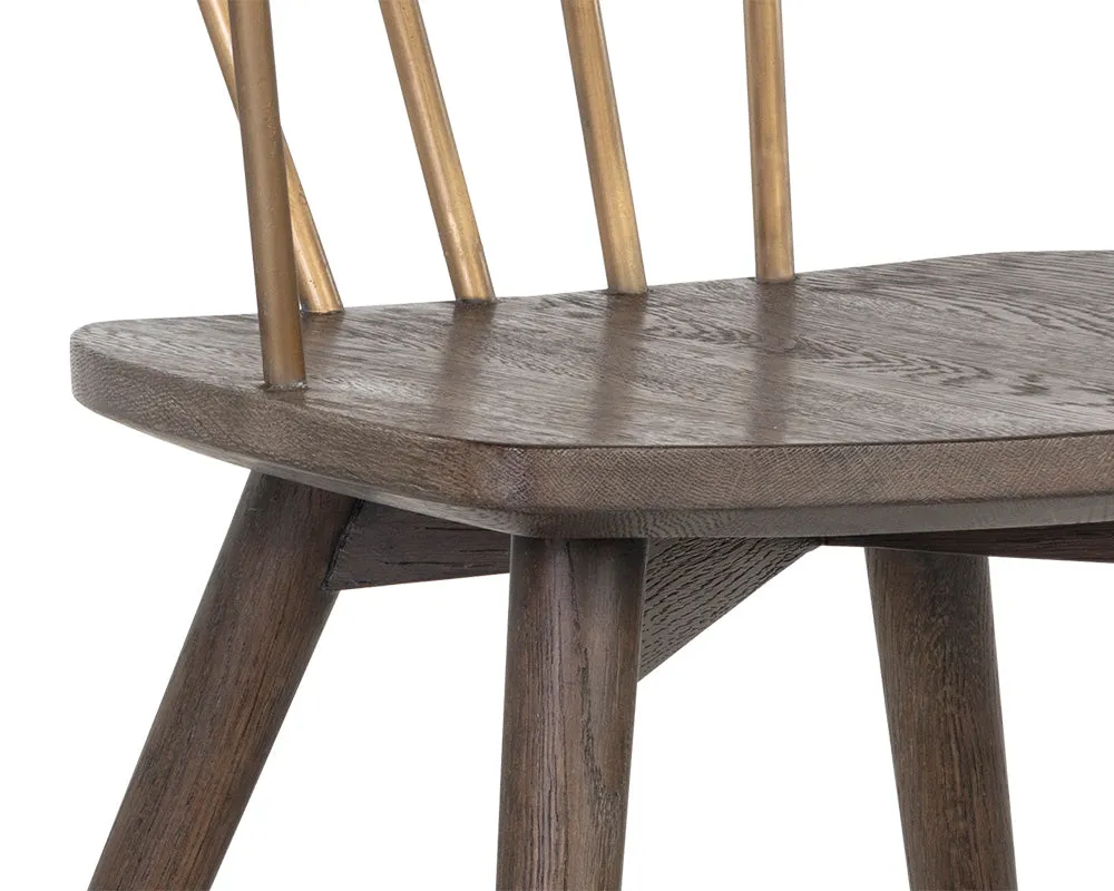 Demi Dining Chair - Distressed Brown