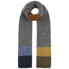 Donegal Wool Colour Block Knit Scarf by Stetson